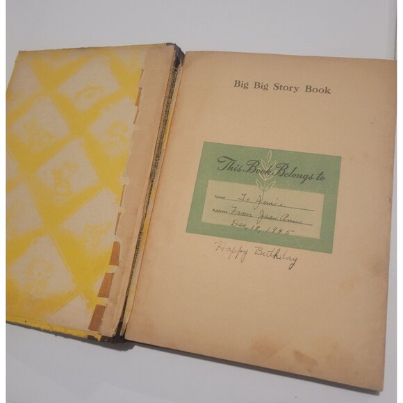 Big Big Story Book Hardcover 1938; Whitman Publishing Vintage Collectible Book - Picture 4 of 9